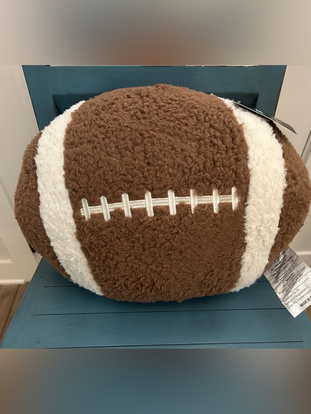 “New” MSX by Michael Strahan Plush Football Decorative Pillow